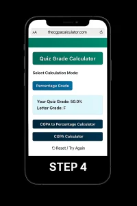 Quiz grade result tool